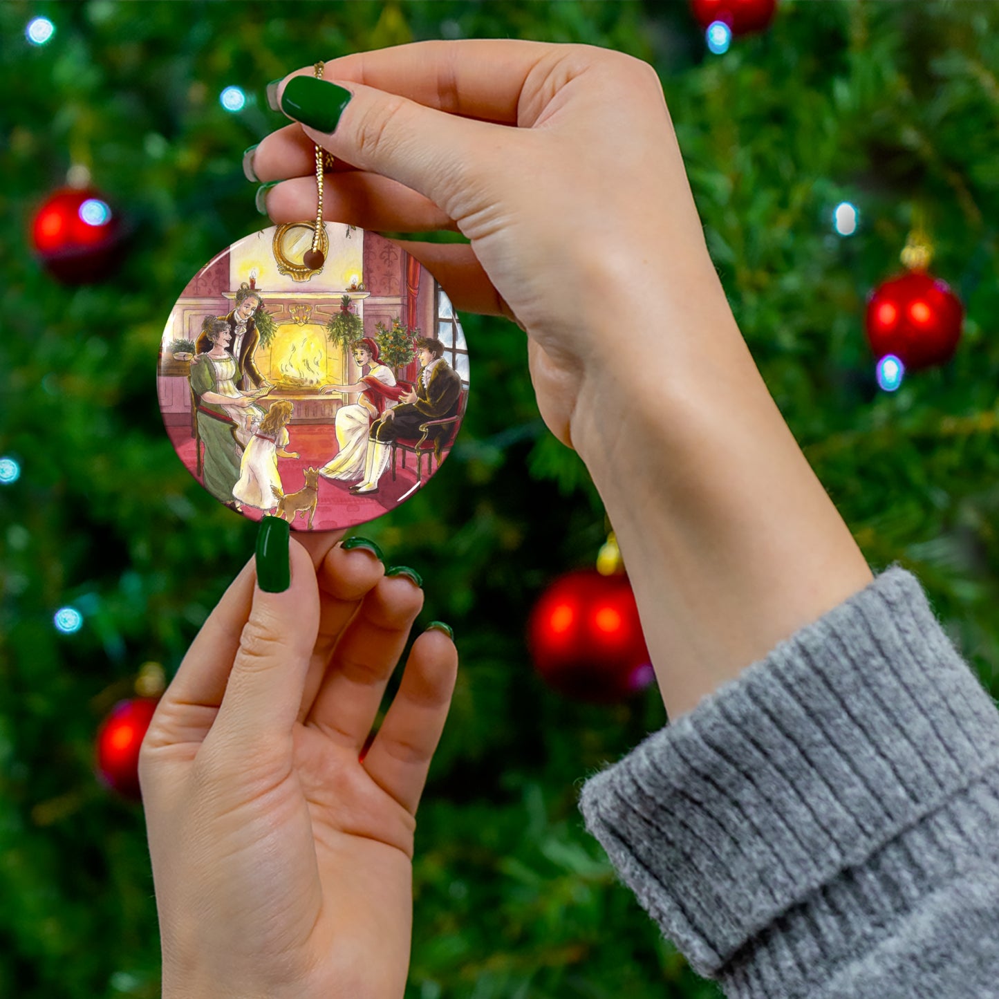 Regency Christmas Ornament in Ceramic