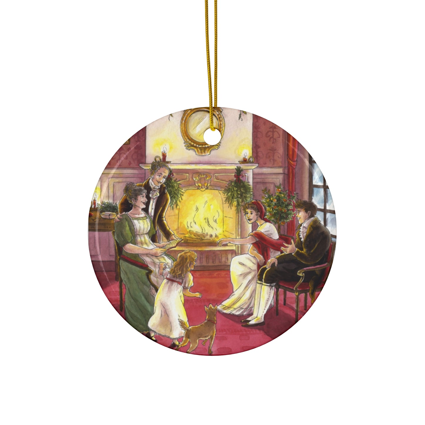 Regency Christmas Ornament in Ceramic